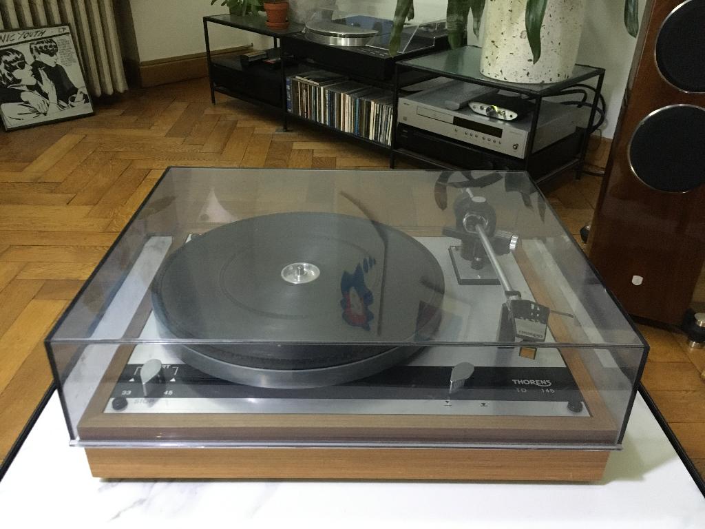 Thorens TD 145 met stofkap, Ophalen, Gebruikt, Platenspeler, Thorens