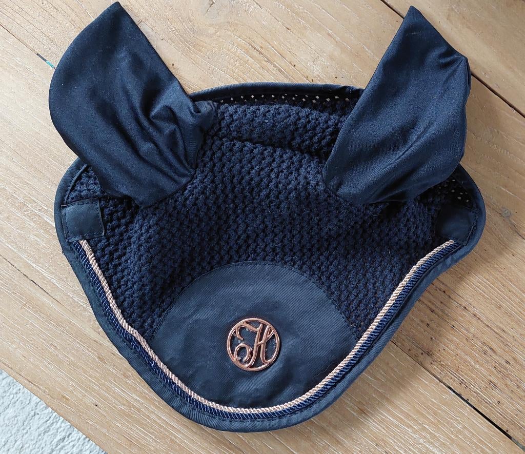Bonnet cheval anti-mouches Harry's Horse marine, Animaux & Accessoires, BR, Enlèvement, Polyester, Doré