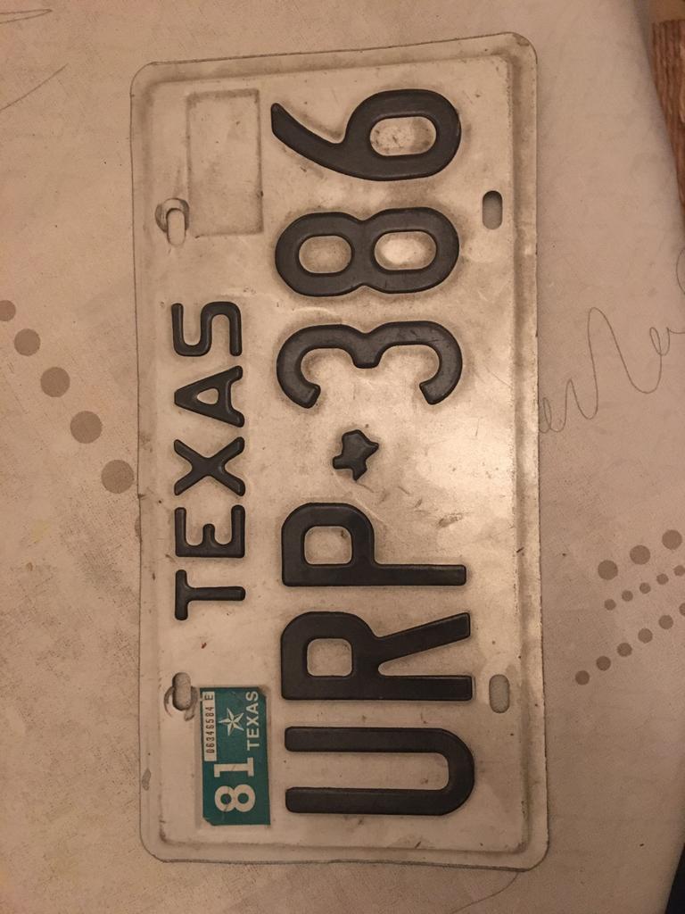 Plaque d'immatriculation du Texas, Enlèvement ou Envoi, Comme neuf