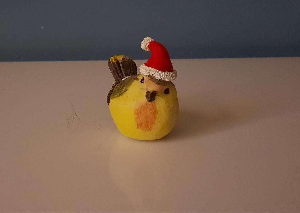 Decoratie kerst vogel beeldje, Ophalen of Verzenden, Gebruikt, Versiering