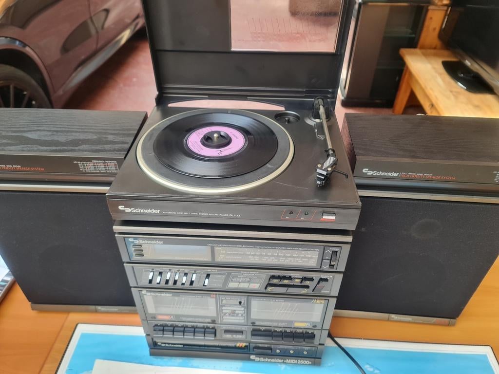 ‼️COMPLEET SCHNEIDER MINI HIFI-SYSTEEM ‼️, Gebruikt, Microset, Ophalen, Tuner of Radio