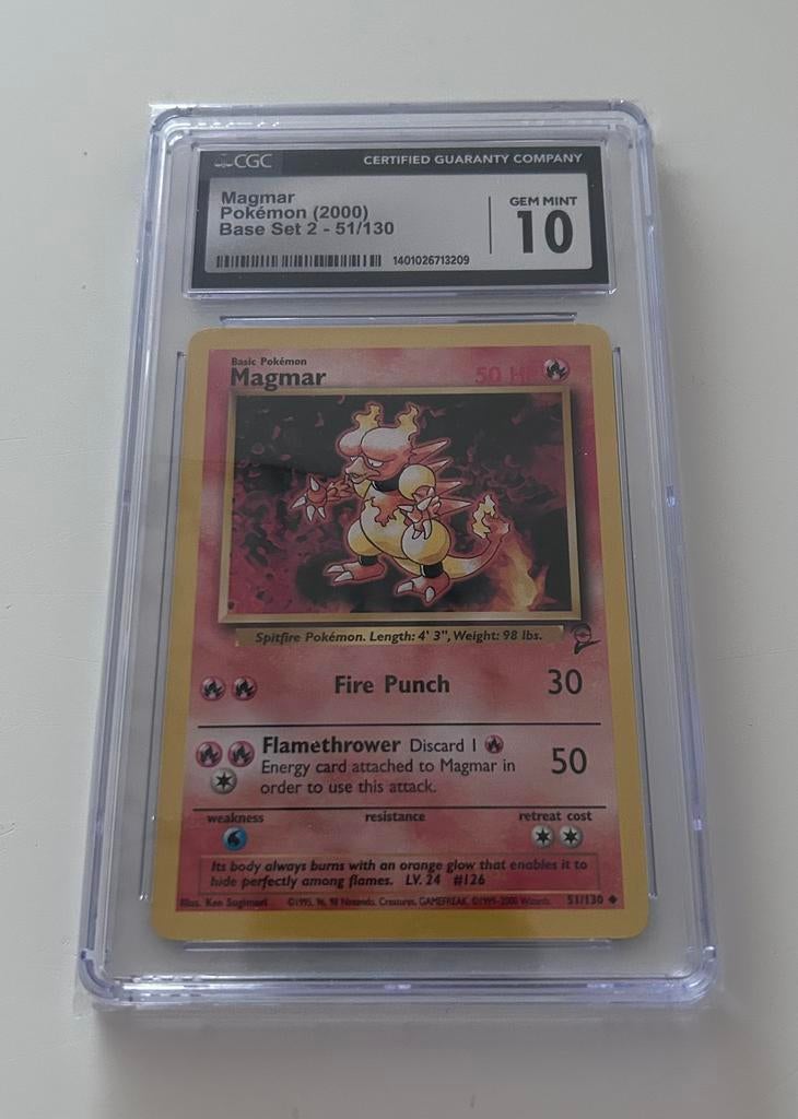 MAGMAR #51 CGC 10 GEM MINT, Hobby en Vrije tijd, Verzamelkaartspellen | Pokémon, Zo goed als nieuw, Losse kaart, Verzenden