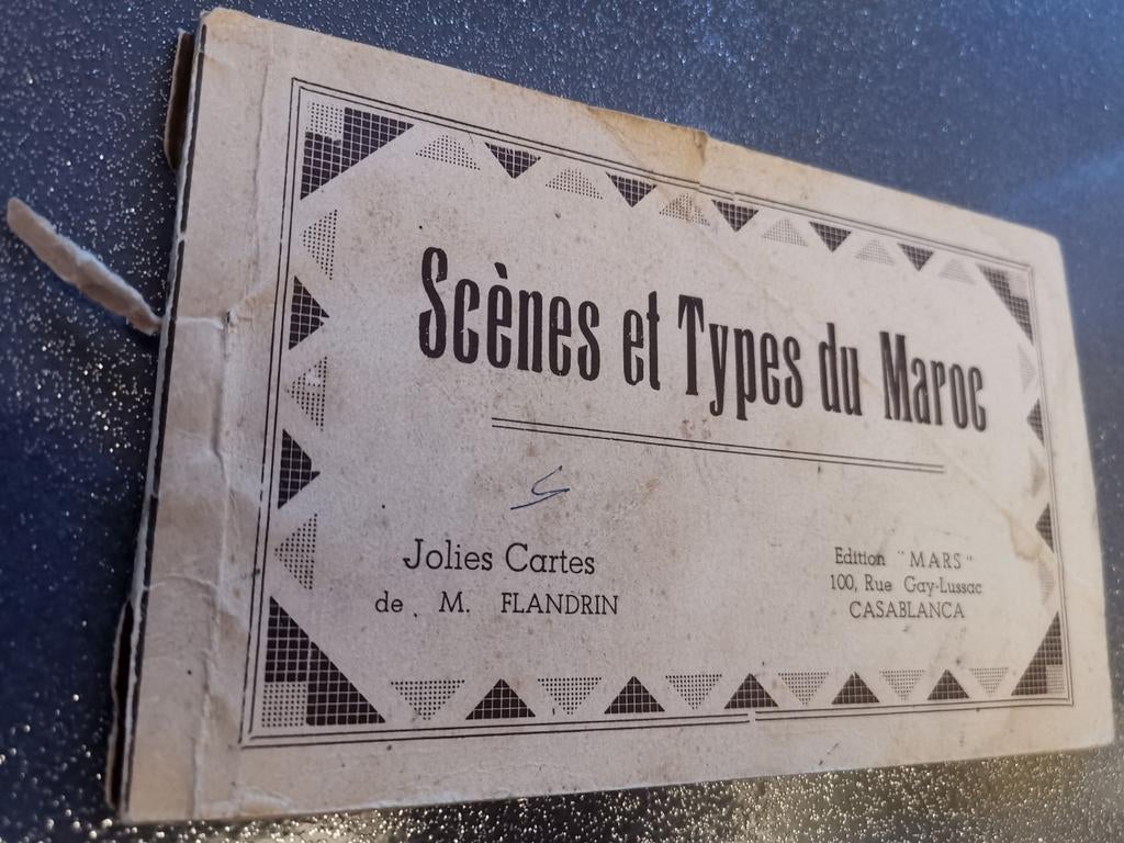 Marokko oud notitieboekje 12 vintage ansichtkaarten, Ophalen of Verzenden