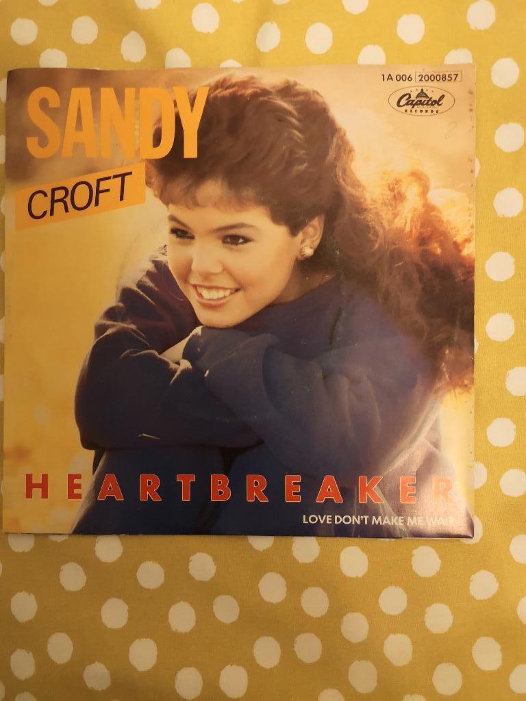 single SANDY CROFT - Heartreaker(BPost gratuit), Enlèvement ou Envoi, Utilisé