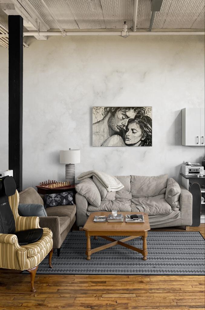 Groot romantsch schilderij Mk Art, Ophalen