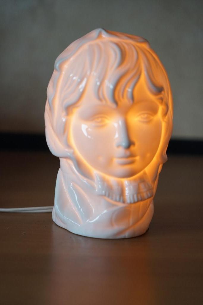 vintage lampje in de vorm van een hoofd, Ophalen of Verzenden, Huis en Inrichting
