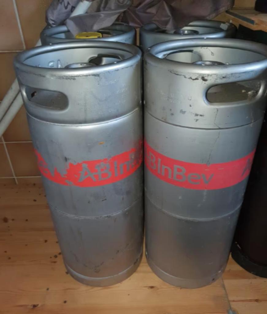 Biervaten rvs / plastic, Verzamelen, Biermerken, Ophalen, Gebruikt, Overige typen