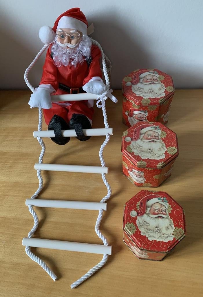 kerstman kerststal knuffels engel boek- blikken dozen Kerst, Enlèvement ou Envoi, Comme neuf