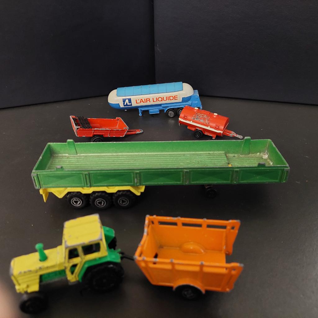 Tracteur + 5 remorques Majorette, Enlèvement ou Envoi, Utilisé