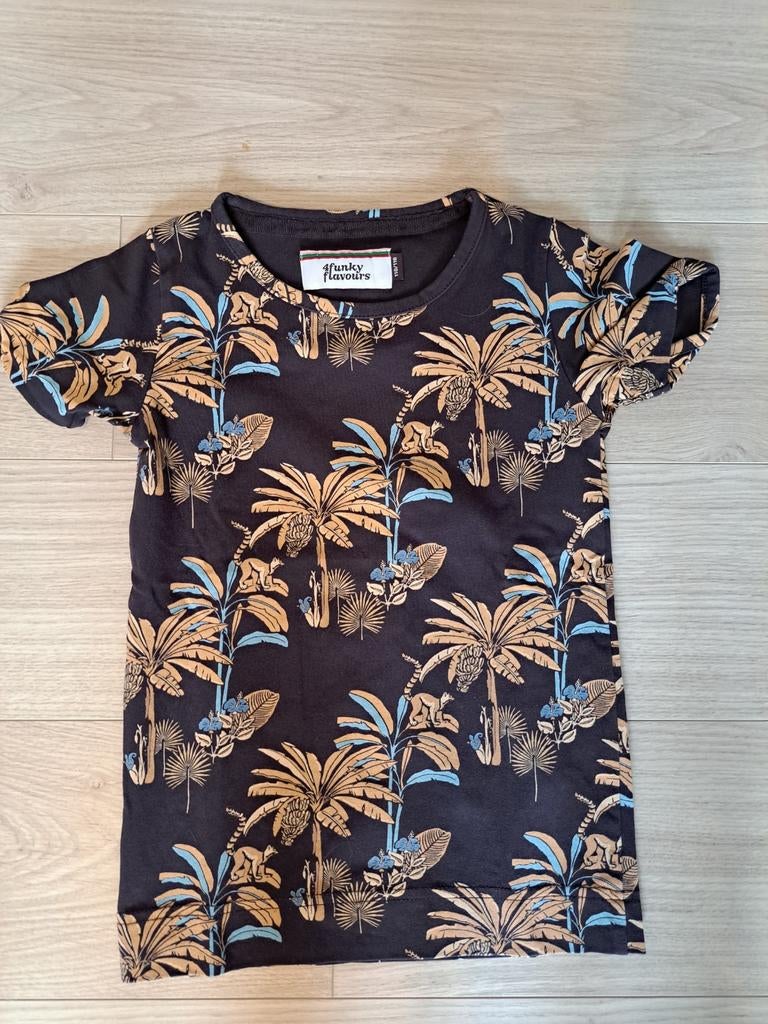 T-shirt 4 funky flavours, maat 110-116, Garçon, Enlèvement ou Envoi, Chemise ou À manches longues, Comme neuf