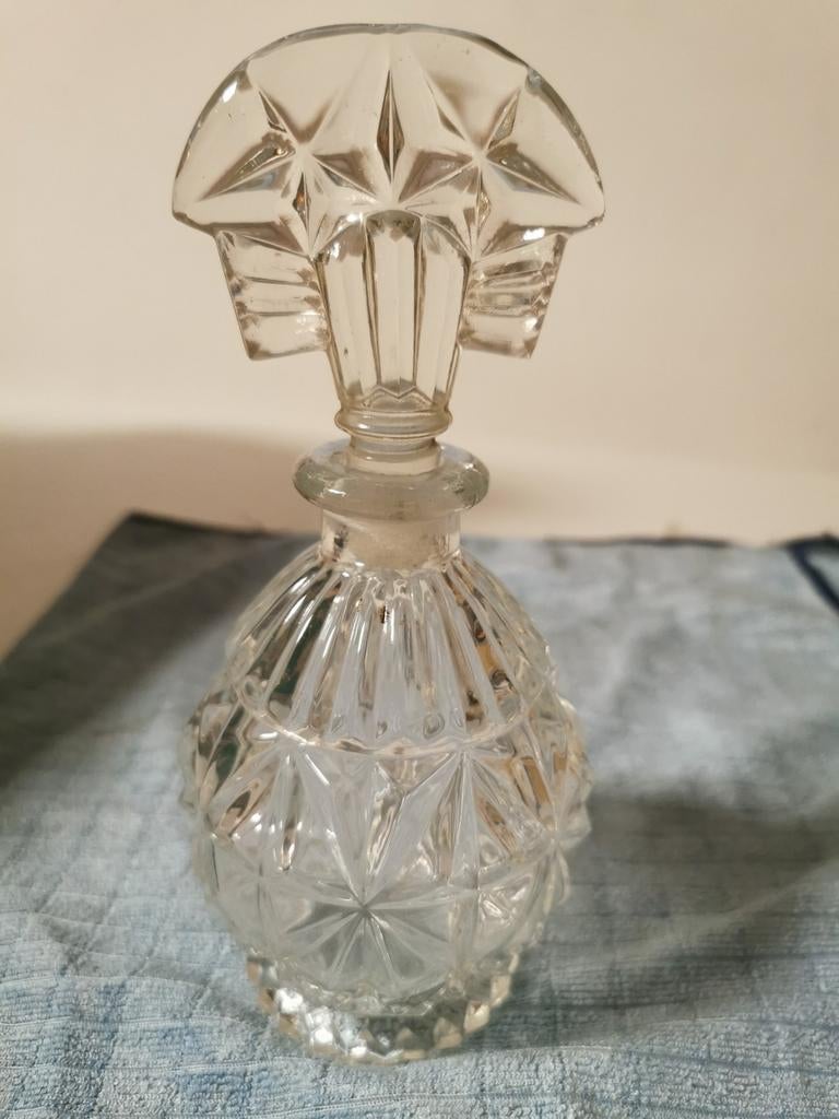 Antiek glazen parfum karaf, Ophalen of Verzenden