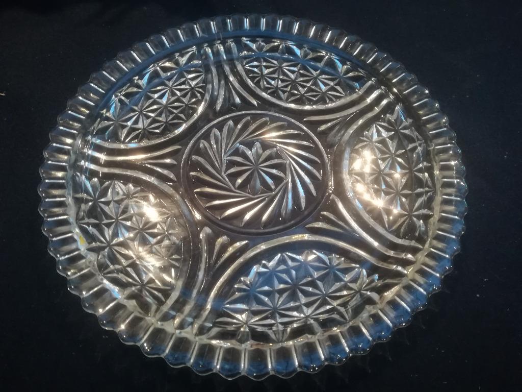 Plat gâteau en cristal taillé, Antiquités & Art, Antiquités | Services (vaisselle) pièces, Enlèvement ou Envoi