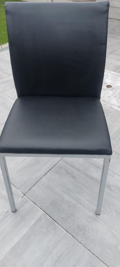4 chaises de cuisine noir, Maison & Meubles, Enlèvement, Comme neuf, Noir