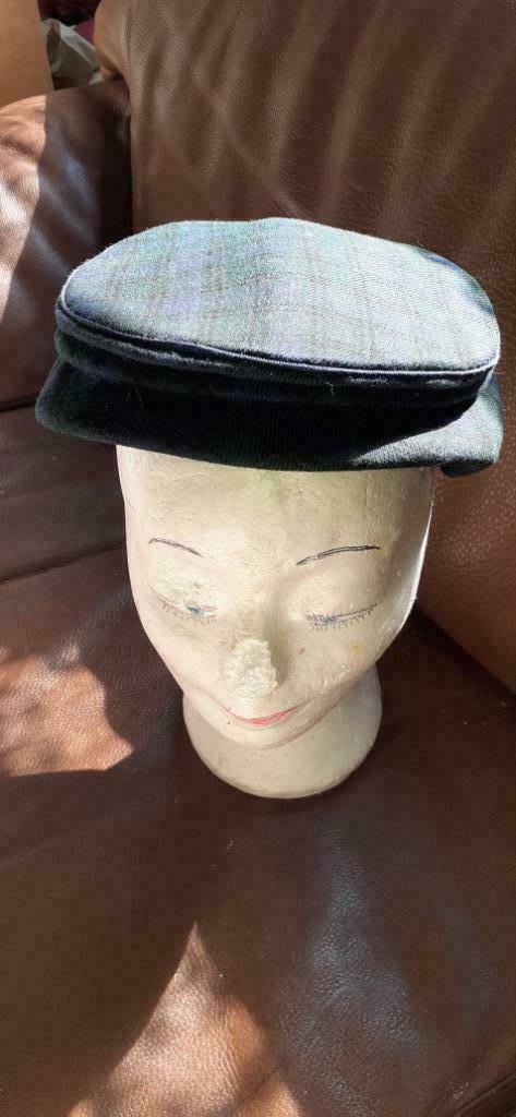 §  chapeau vintage N8 tissu ecossais, Sans, Enlèvement ou Envoi, Porté, Chapeau