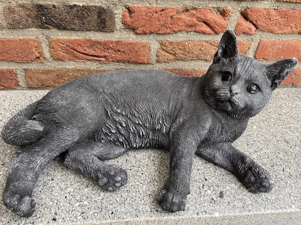 Kat , Poes lengte 43cm, Tuin en Terras, Ophalen, Nieuw, Beton, Dierenbeeld