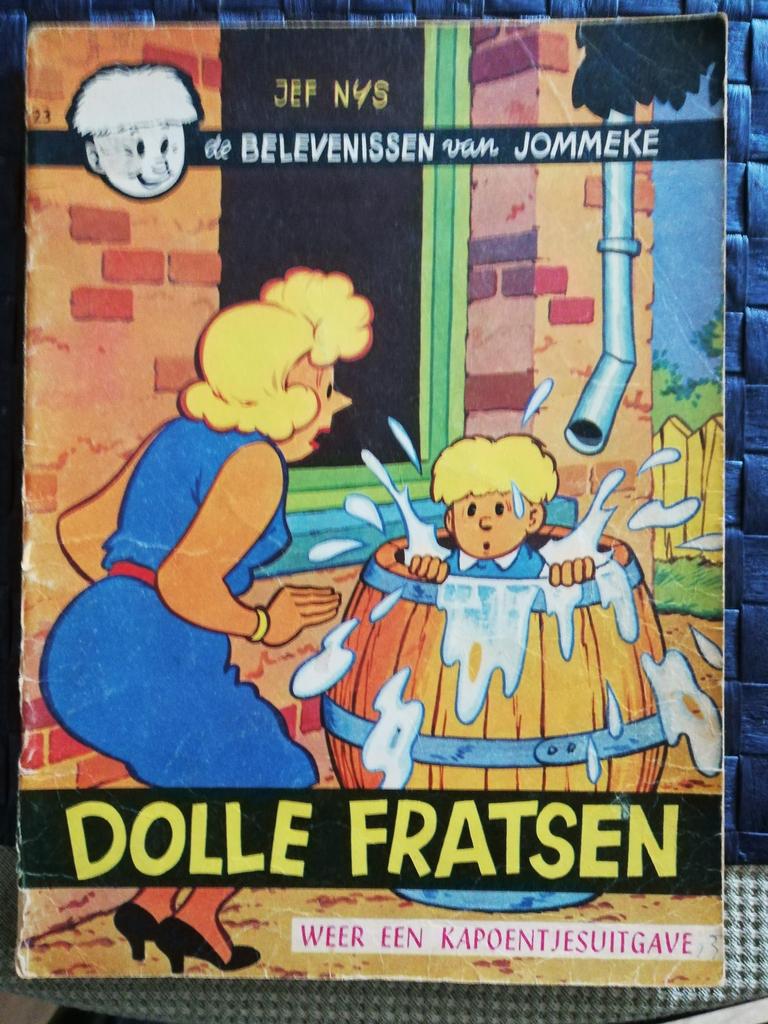 Dolle Fratsen van Jommeke , 1ste druk uit 1965, Eén stripboek, Ophalen of Verzenden, Gelezen, Jef Nys