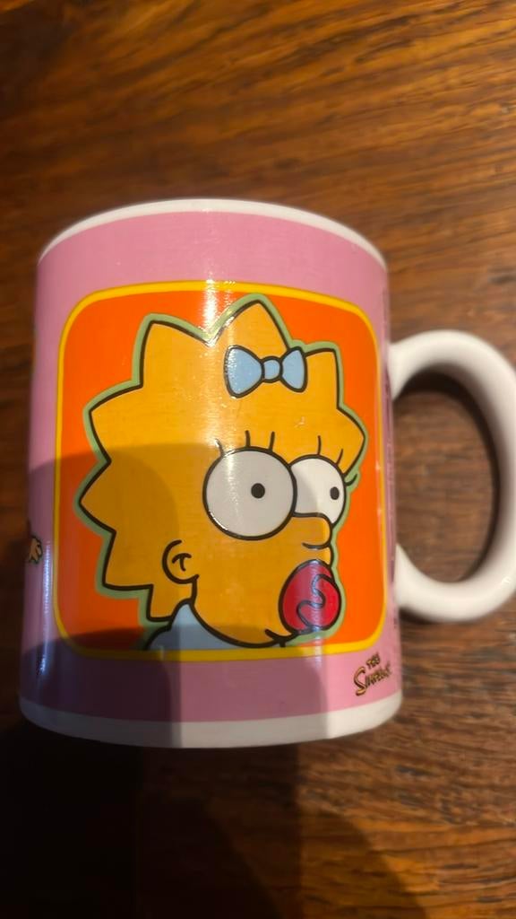 Maggie Simpsons mok, Verzamelen, Ophalen of Verzenden, Zo goed als nieuw