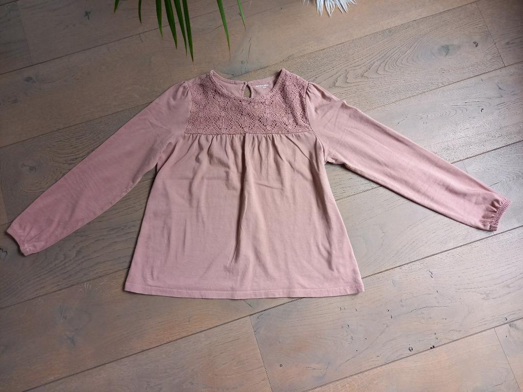 Maat 140 : bloesje longsleeve Vertbaudet nieuw, Enlèvement ou Envoi, Neuf, Fille, Chemise ou Chemisier