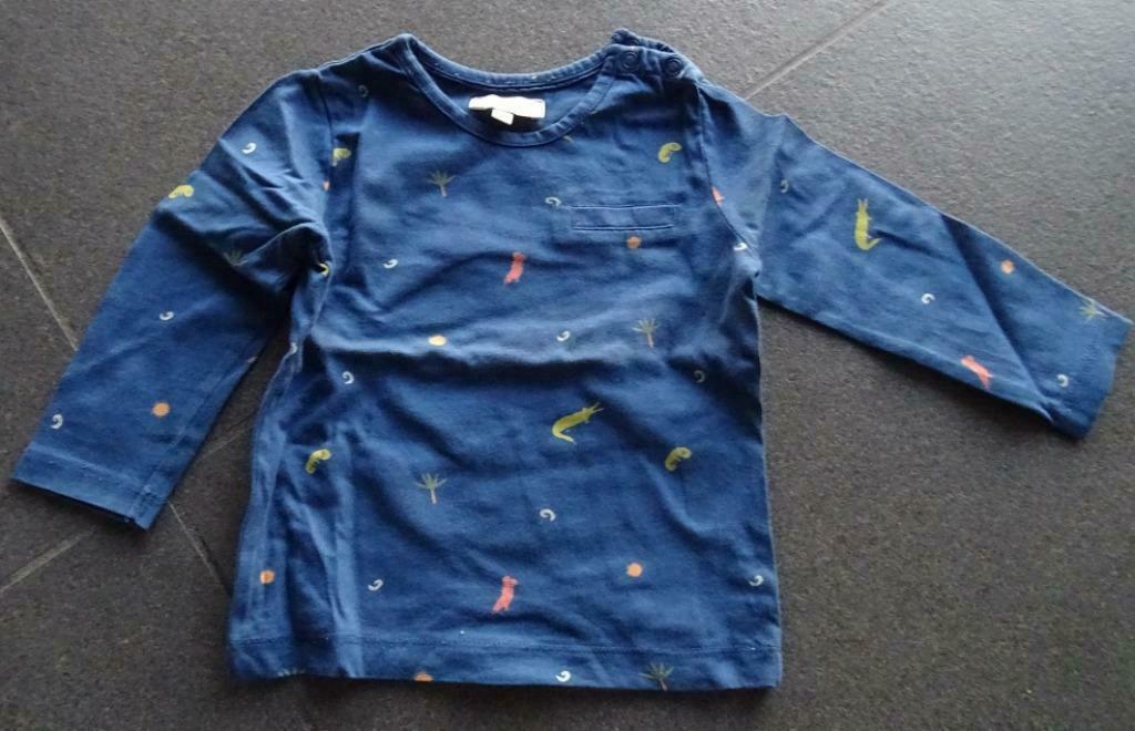 Donkerblauwe longsleeve palmbomen en krokodilllen, maat 86, Bel&Bo, Gebruikt, Ophalen of Verzenden, Jongetje