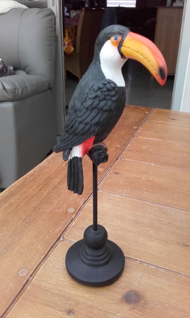 decoratief beeld zwarte Toekan, Ophalen of Verzenden