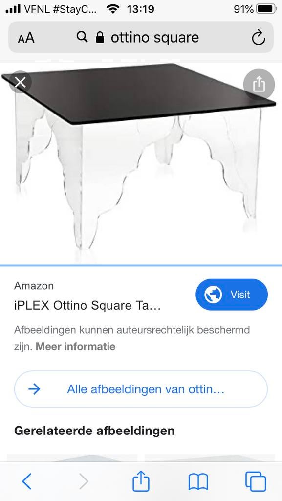Nieuwe Design salontafel van 100% plexiglas, Huis en Inrichting, Ophalen, Kunststof, 50 tot 100 cm, Design