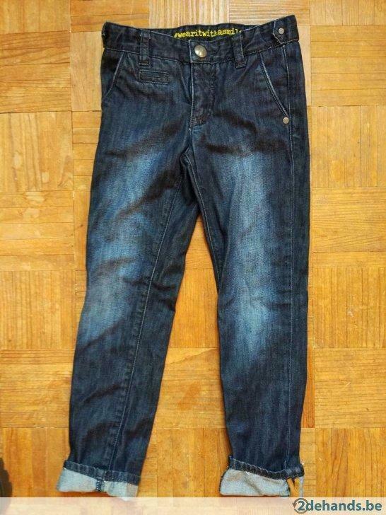 Jeansbroek jeans jongens - maat 110 -  3 x gedragen, Kinderen en Baby's, Ophalen of Verzenden, Nieuw, Jongen, Broek