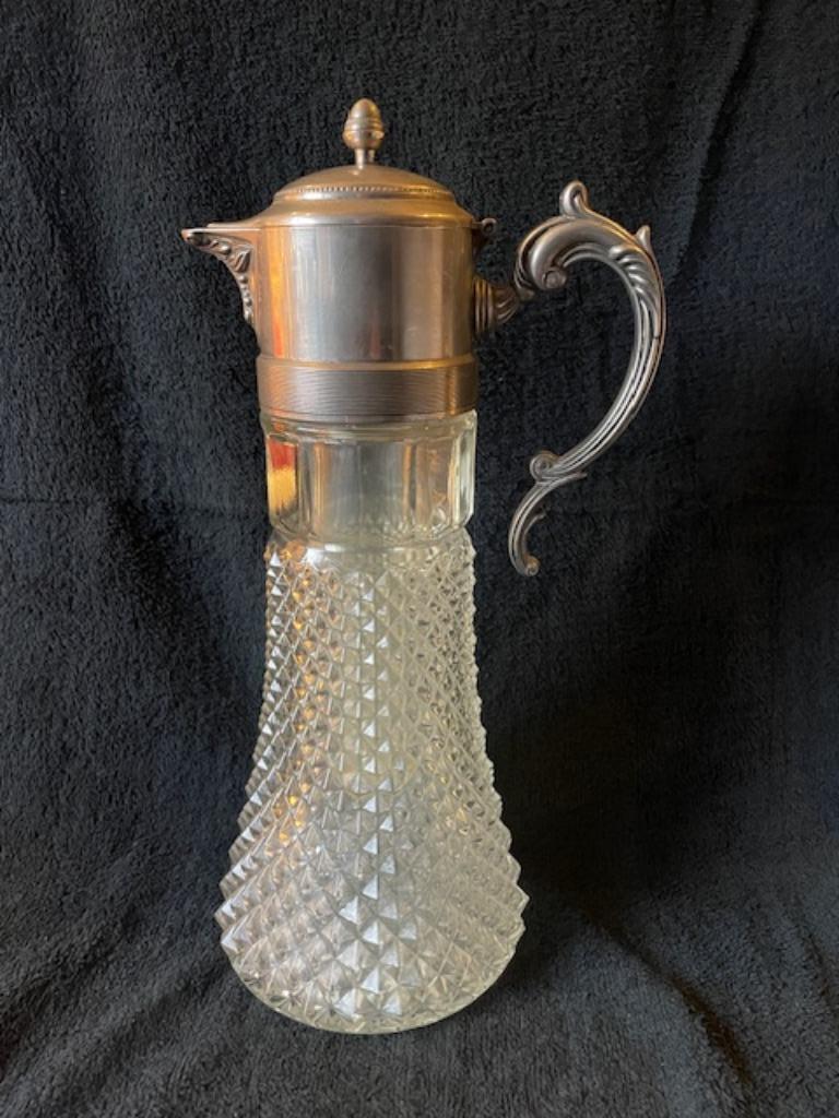 vintage glazen water karaf, Ophalen