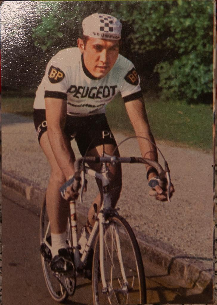 Postkaart Eddy Merckx + Prent Baldini (team Ignis), Envoi