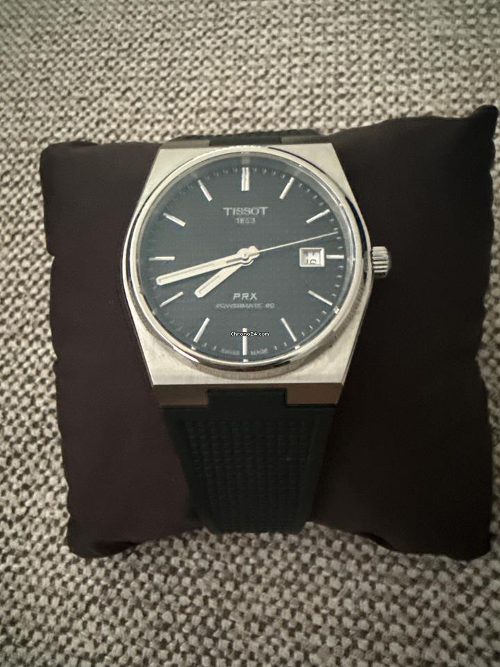 Tissot PRX Powermatic 80 automatique 40 mm, Bijoux, Sacs & Beauté, Autres marques, Enlèvement ou Envoi, Acier, Autres matériaux