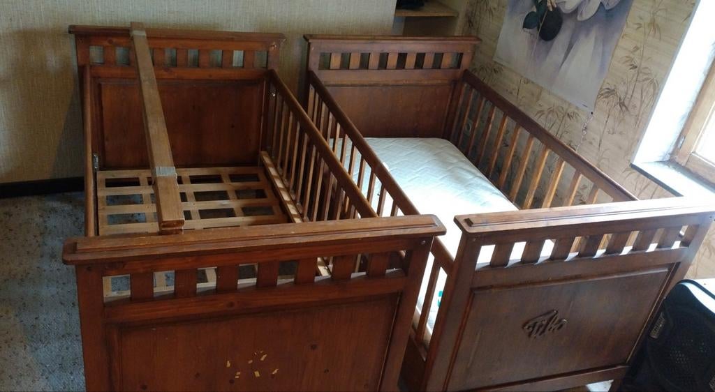 Lit pour enfant en bois complet 140cm, Maison & Meubles, Chambre à coucher | Lits, Une personne, Enlèvement, Utilisé, Bois