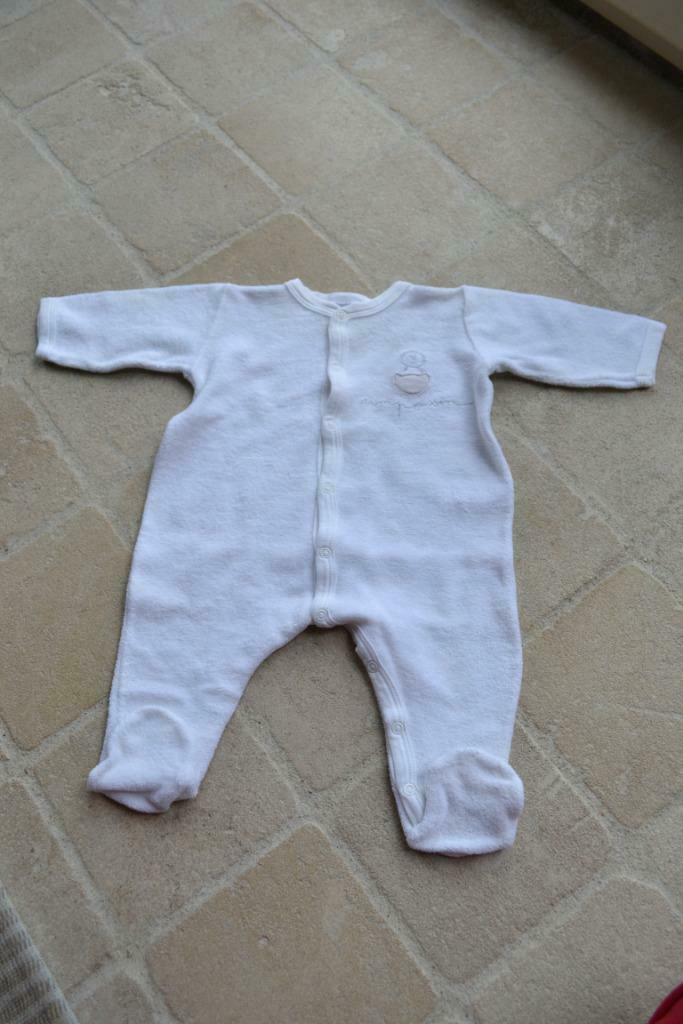 witte pyama Petit Bateau 3 en 6maand, Ophalen of Verzenden, Gebruikt, Jongetje of Meisje, Pakje