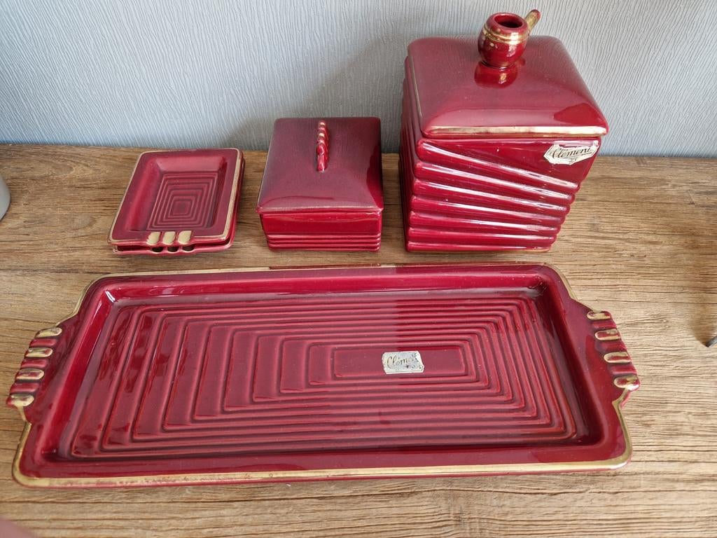 Art deco tabaks set Saint Clément B. Letalle, Enlèvement ou Envoi