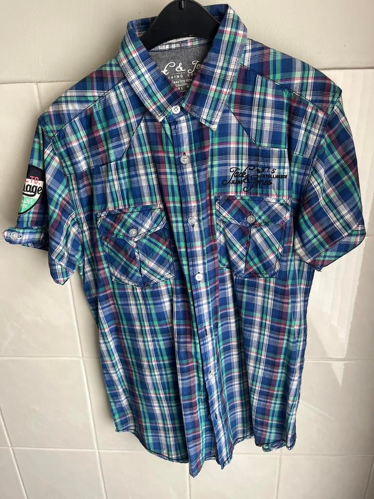 Hemd met korte mouwen Jack & Jones - maat L, Vêtements | Hommes, Chemises, Enlèvement ou Envoi, Jack&Jones, Tour de cou 41/42 (L)
