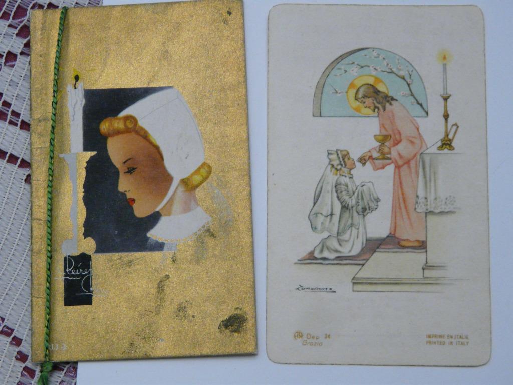 Vintage communieprentjes diverse jaartallen, Enlèvement, Image pieuse