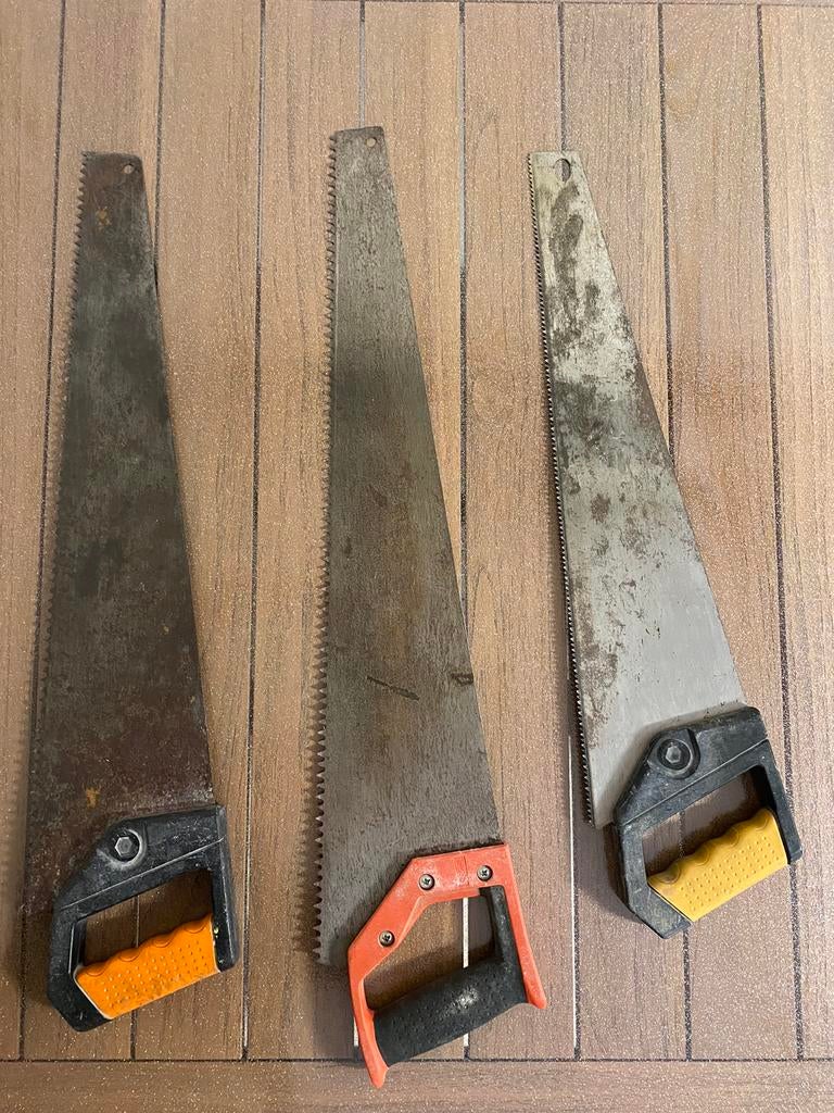 3 handzagen, Ophalen of Verzenden, Gebruikt