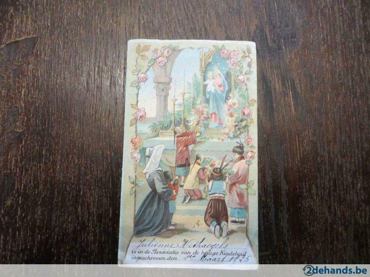 Oud geboortekaartje uit 1925 ,,Genootschap Der Kindsheid ,,, Verzamelen, Ophalen of Verzenden, Voor 1970, Geboortekaartje