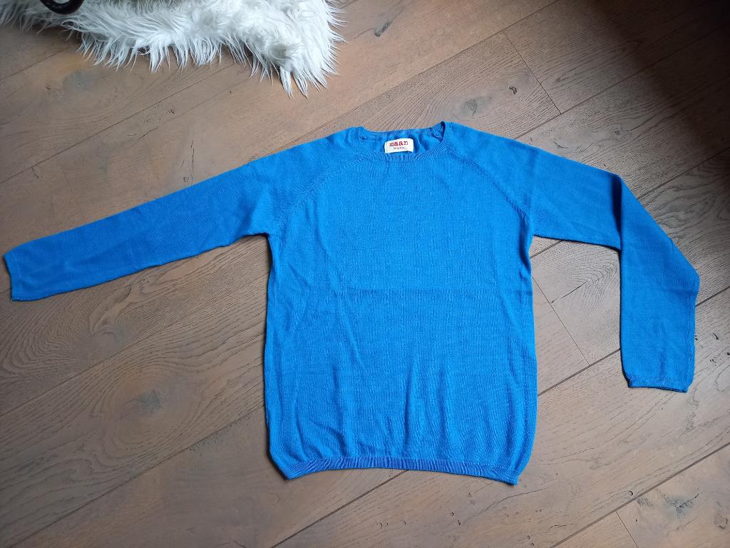 Maat 128 : zomer truitje maan felblauw nieuwstaat, Kinderen en Baby's, Ophalen of Verzenden, Zo goed als nieuw, Jongen, Trui of Vest