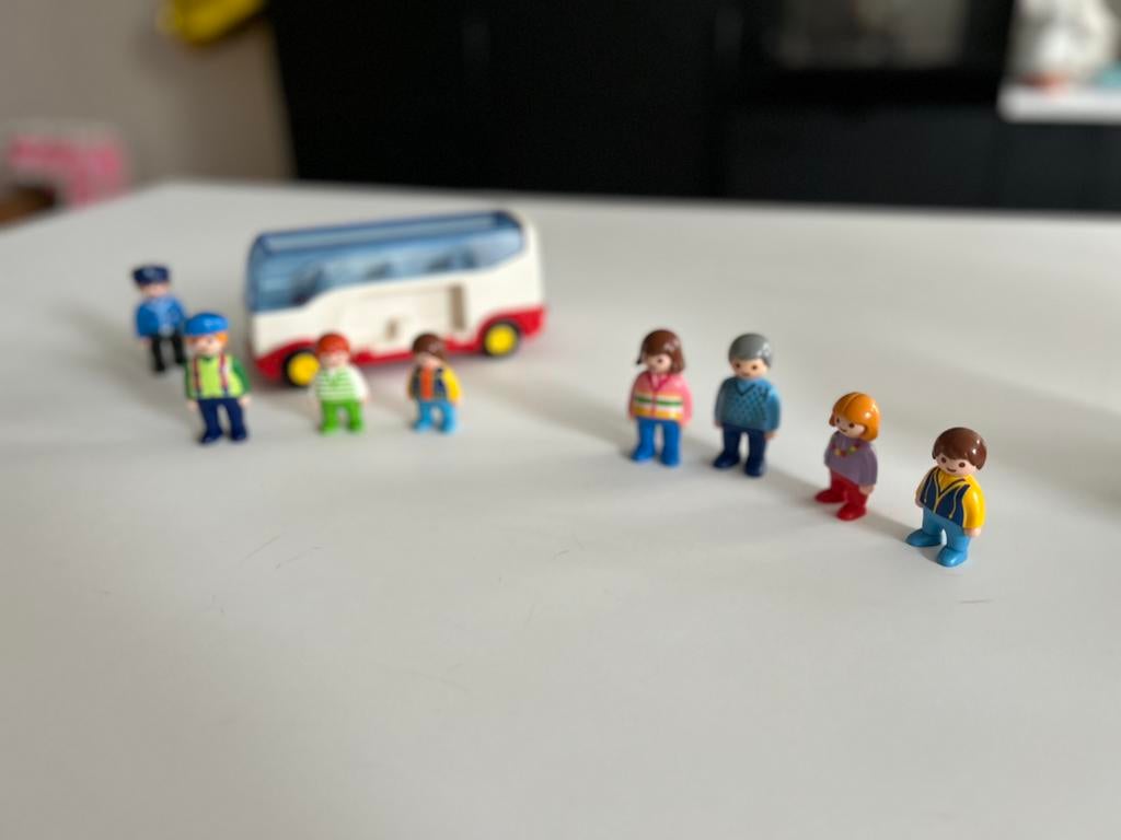 Bus en mannetjes playmobil 123, Enlèvement ou Envoi, Utilisé, Playmobil en vrac