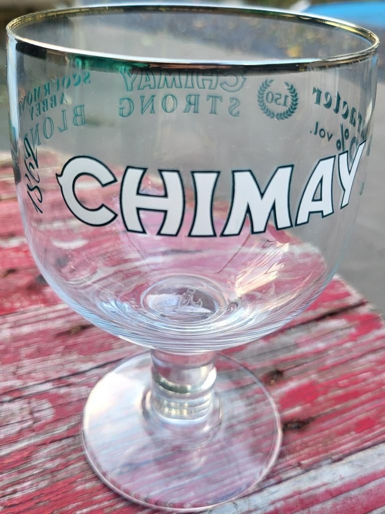 Chimay trappist glas 150 jaar, Ophalen of Verzenden, Nieuw, Bierglas
