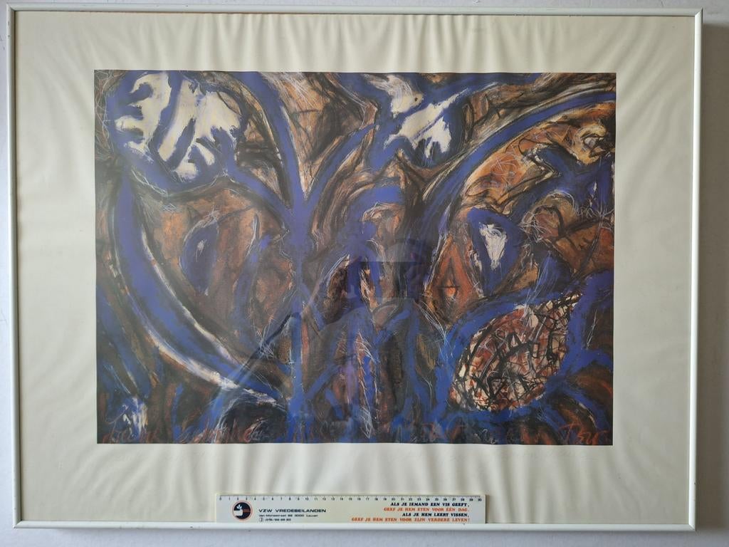 Mooie litho Frank Liefooghe "Jomba Dance", Antiek en Kunst, Ophalen