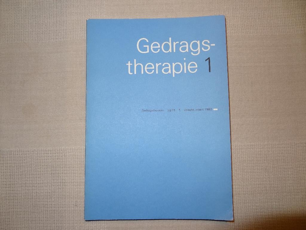 Gedragstherapie (tijdschriften), Boeken, Diverse auteurs, Ophalen of Verzenden, Zo goed als nieuw, Overige onderwerpen