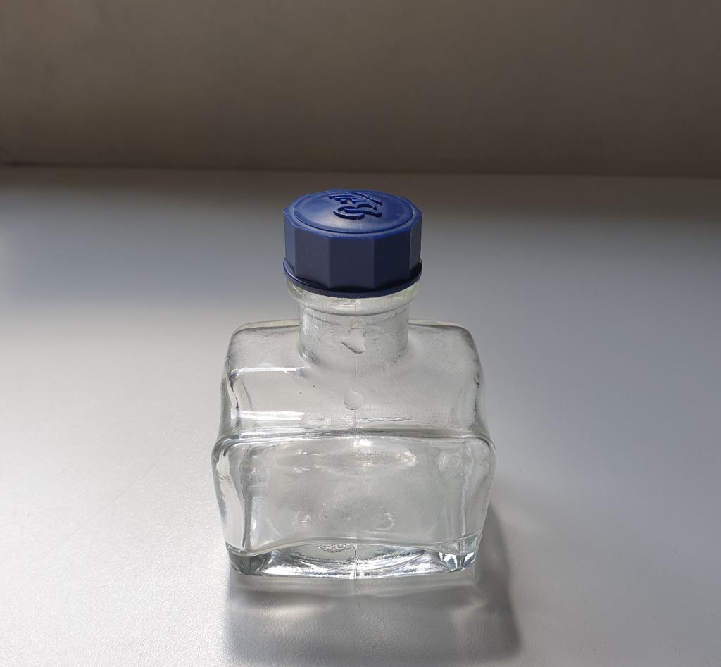vintage glazen inktpot 3cl B5xD4.5xH6cm, Verzamelen, Pennenverzamelingen, Ophalen of Verzenden, Gebruikt, Overige typen
