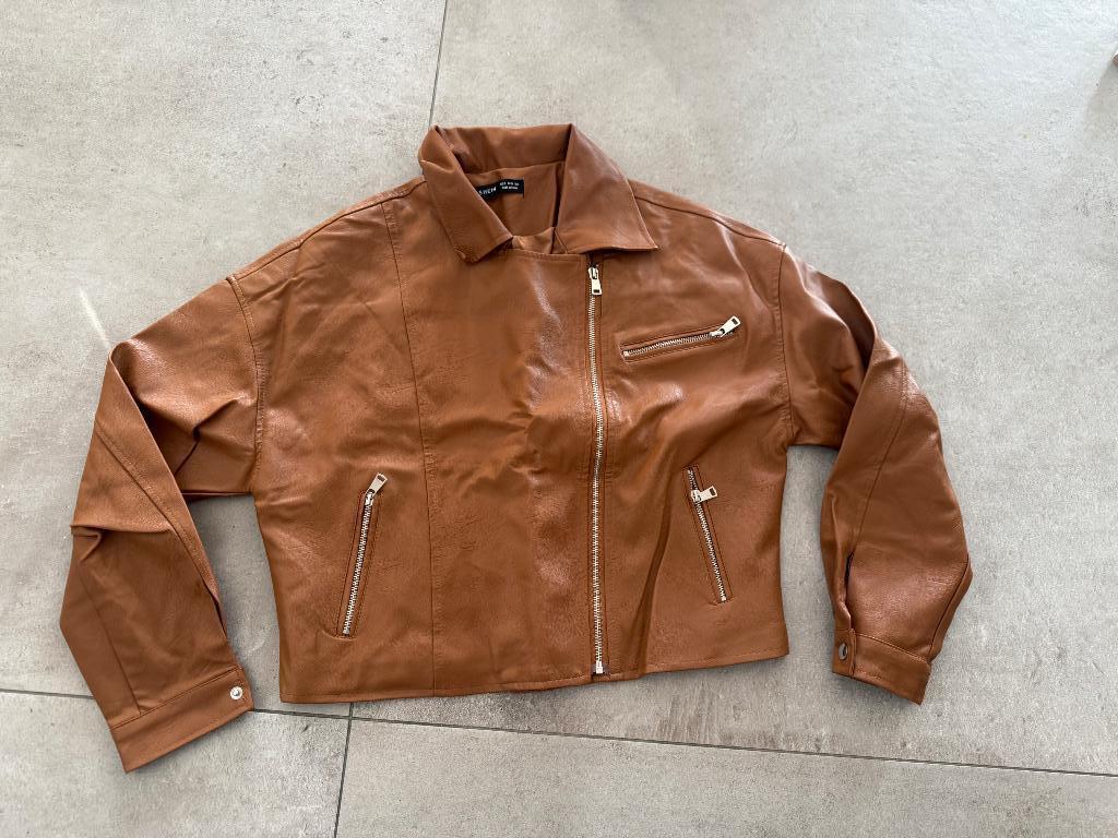 Veste/perfecto en similicuir Shein cognac, Kleding | Dames, Jassen | Zomer, Bruin, Nieuw, Ophalen of Verzenden, SHEIN