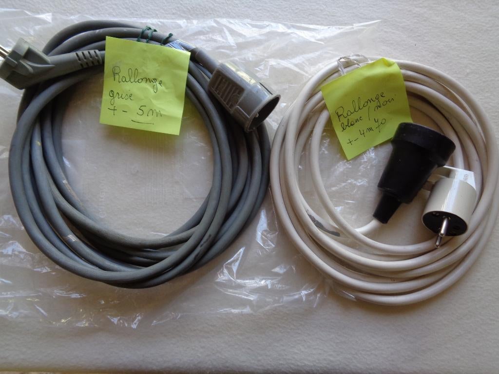 Rallonge électrique X 2 pièces, Envoi, Utilisé, Câble ou Fil électrique