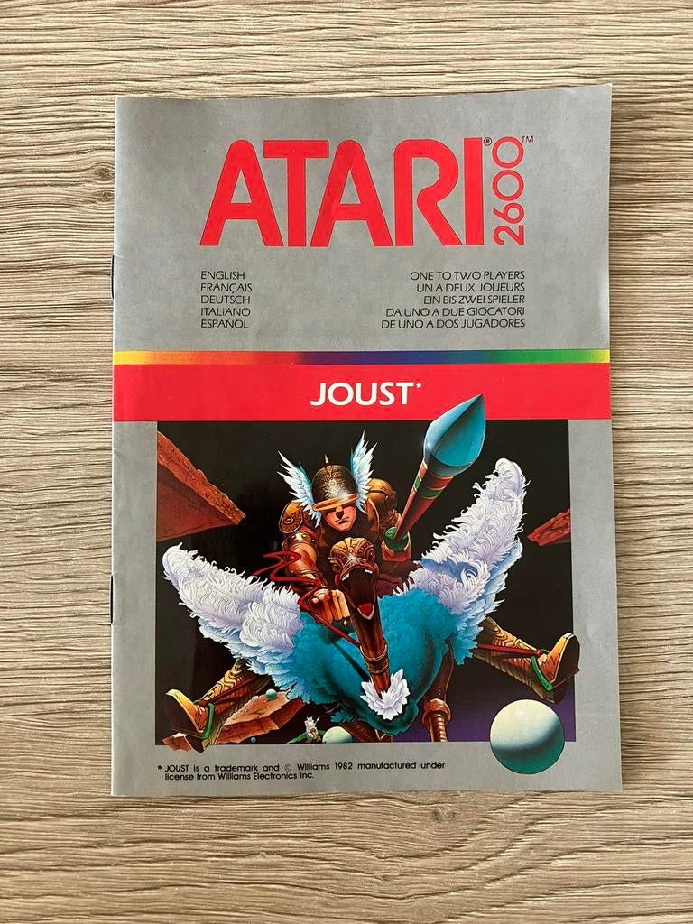 Atari 2600 joust manual, Games en Spelcomputers, Games | Atari, Ophalen of Verzenden, Zo goed als nieuw