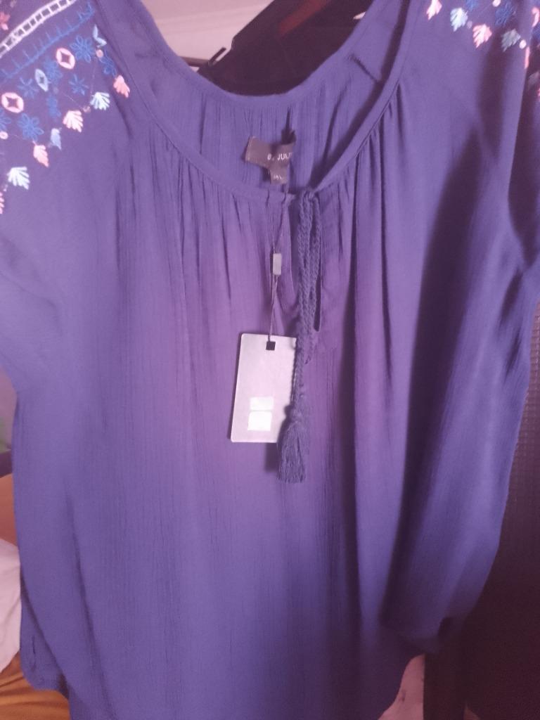 hemd dames nieuw was 32€ Julie maat m/L mooi detail oosters, Kleding | Dames, Maat 38/40 (M), Blauw, Nieuw, Ophalen of Verzenden