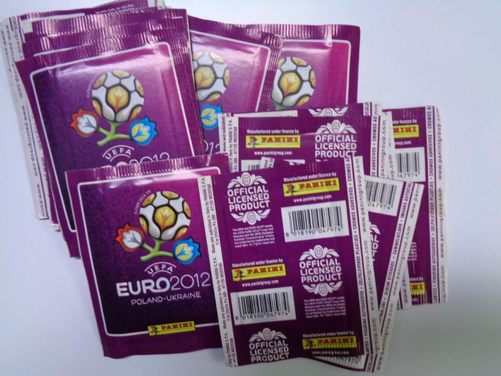 PANINI voetbal STICKERS euro 2012 GESLOTEN ZAKJES 25x, Ophalen of Verzenden