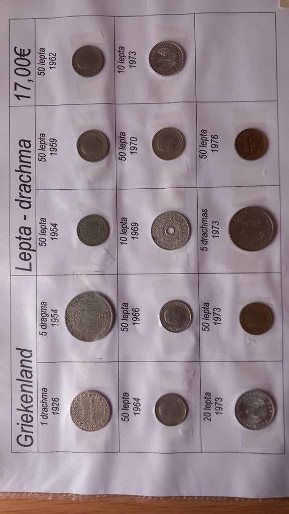 Grèce (26) divers, Enlèvement ou Envoi, Monnaie