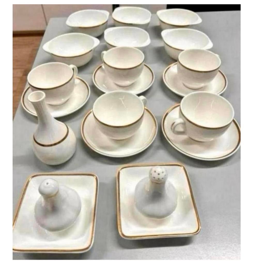 Wedgwood Insignia - Antiek Servies wit goud Hotelware white, Ophalen of Verzenden
