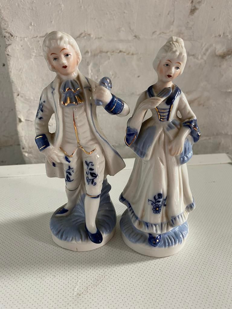 Lot de 2 statuettes en porcelaine, Antiquités & Art